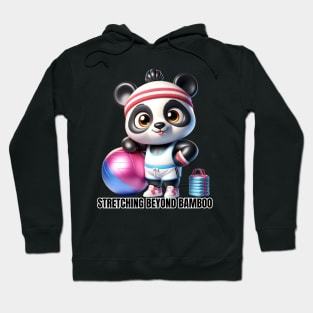 Panda Fitness Fun - Stretching Beyond Bamboo Active Wear Hoodie